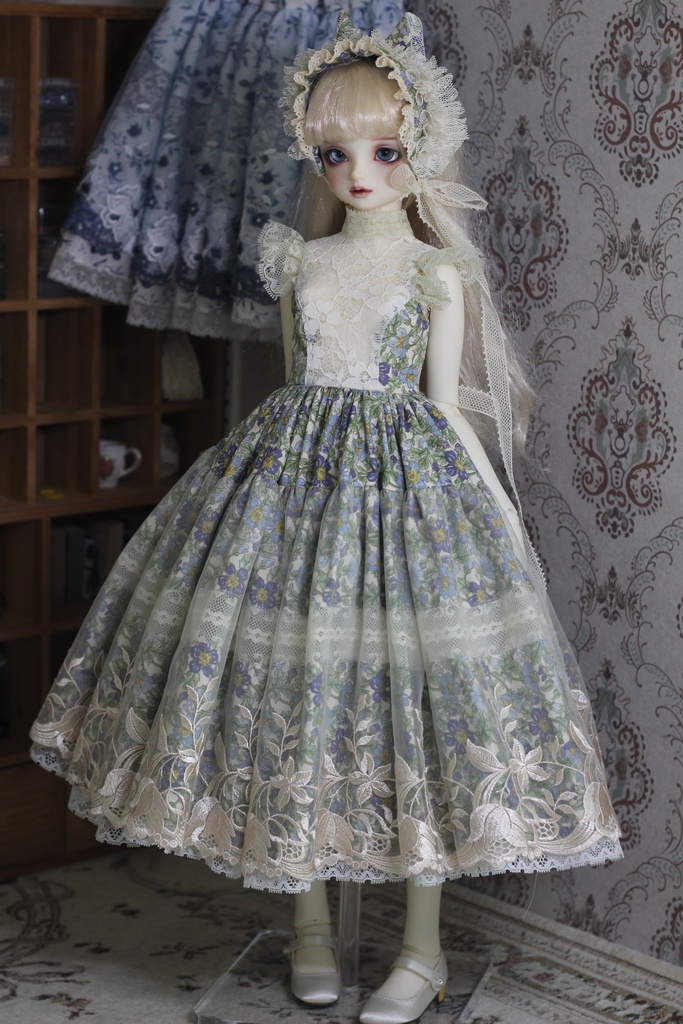 SD〜SD13女の子用ドレスセット-みどり