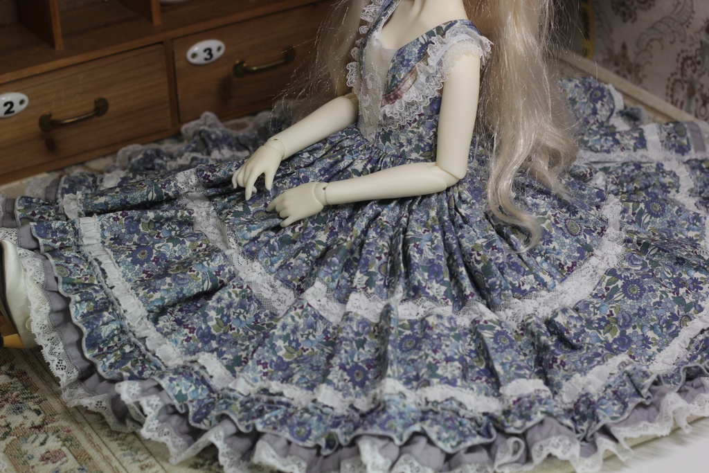 【専用】SD〜SD13女の子用ドレスセット-blue snow