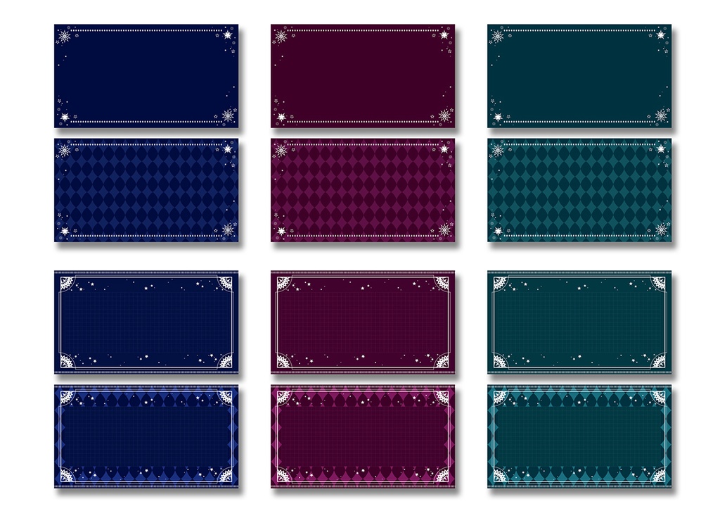 背景素材 002/星飾りフレーム