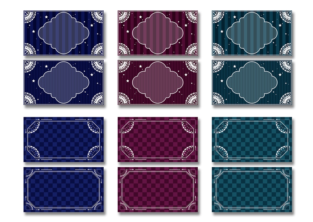 背景素材 002/星飾りフレーム