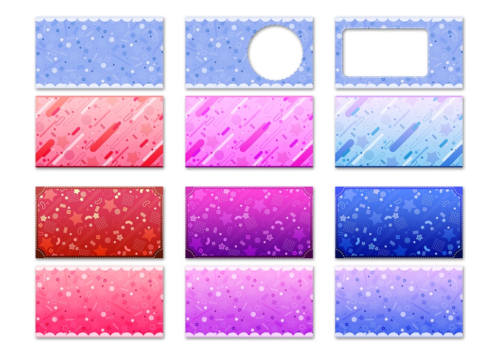 背景素材 022/メンフィスパターン風 02