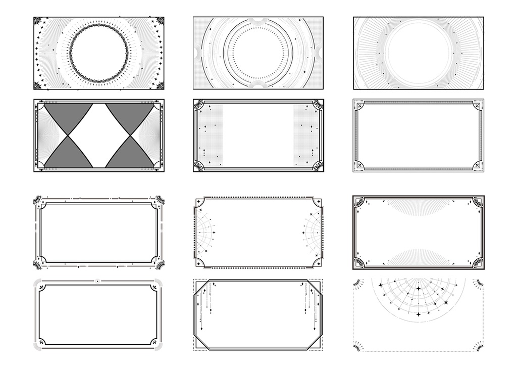 背景素材 024/モノクロフレーム