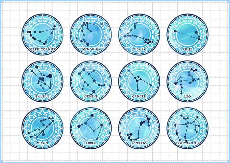 【無料素材】12星座シンボルセット