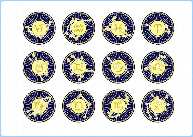 【無料素材】12星座シンボルセット