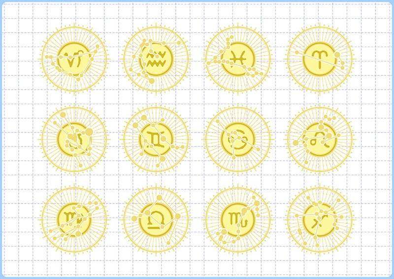 【無料素材】12星座シンボルセット