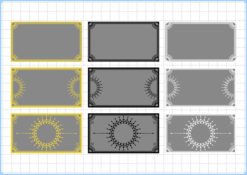 背景素材 032/モノクロフレーム 02
