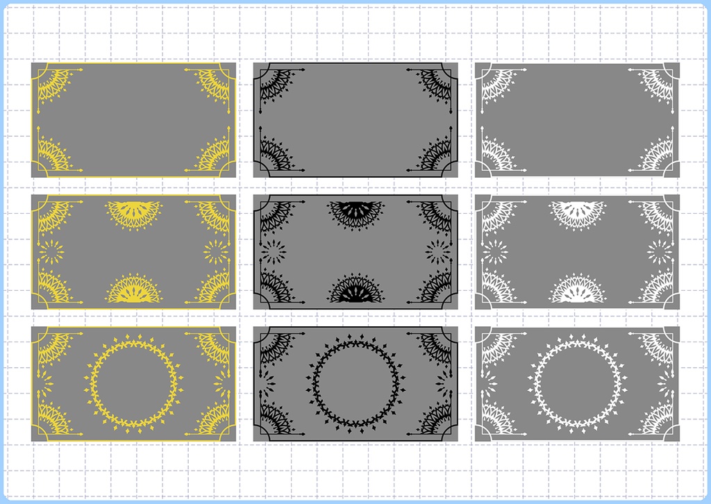 背景素材 032/モノクロフレーム 02