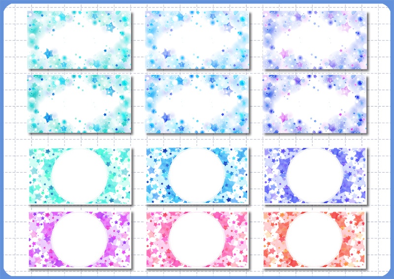背景素材 033/ふんわり星もよう 02