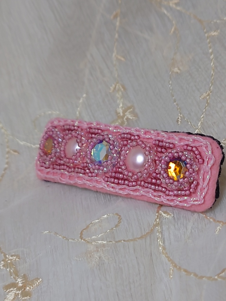 ビーズ刺繍バレッタ5