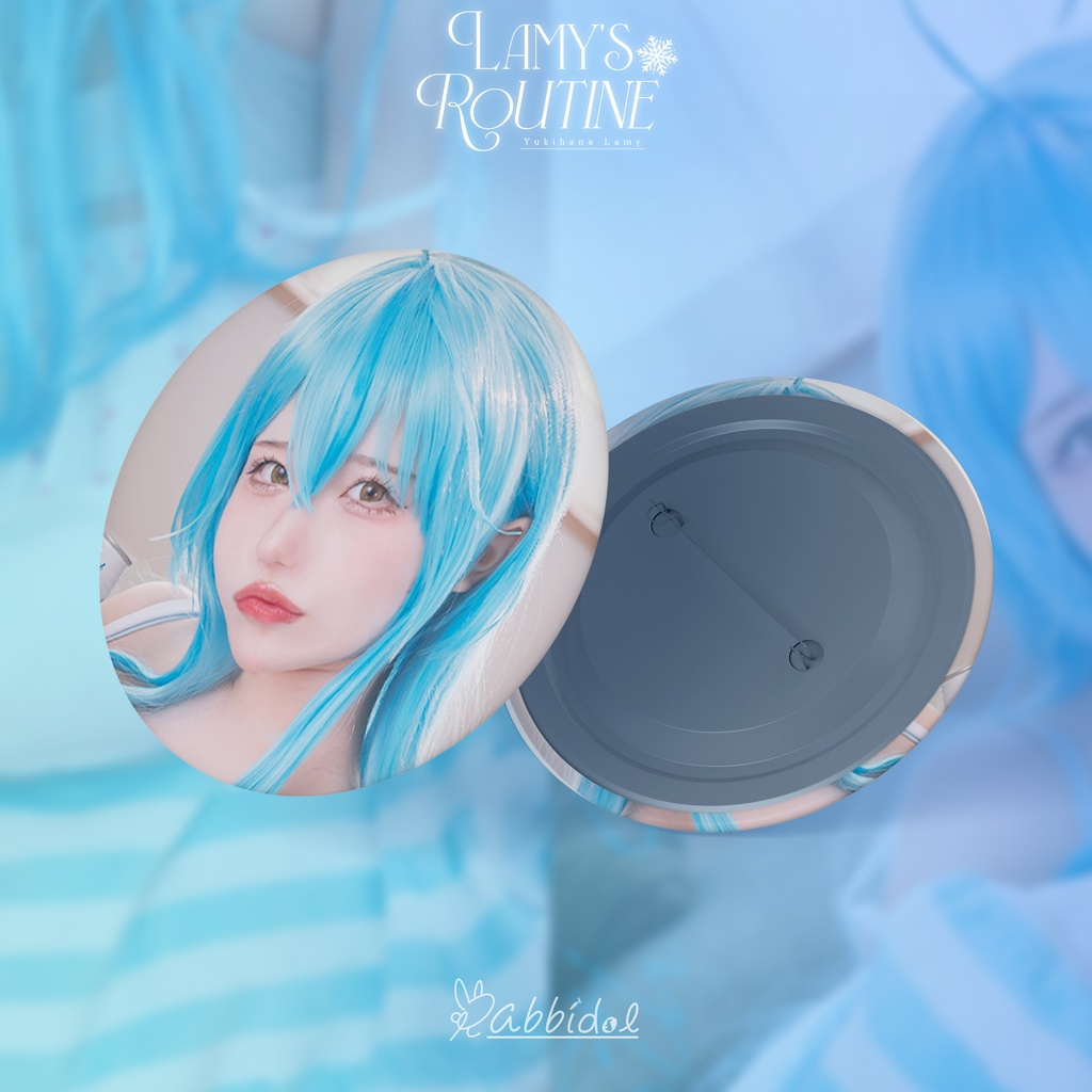 しろいラミィ缶バッジ