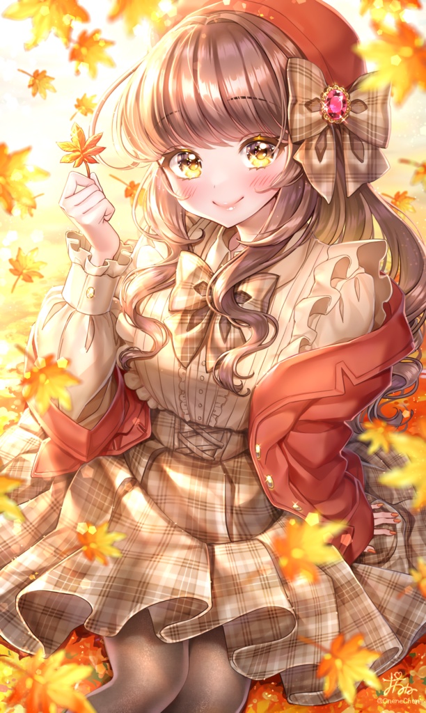 紅葉と女の子🍁クリアファイル