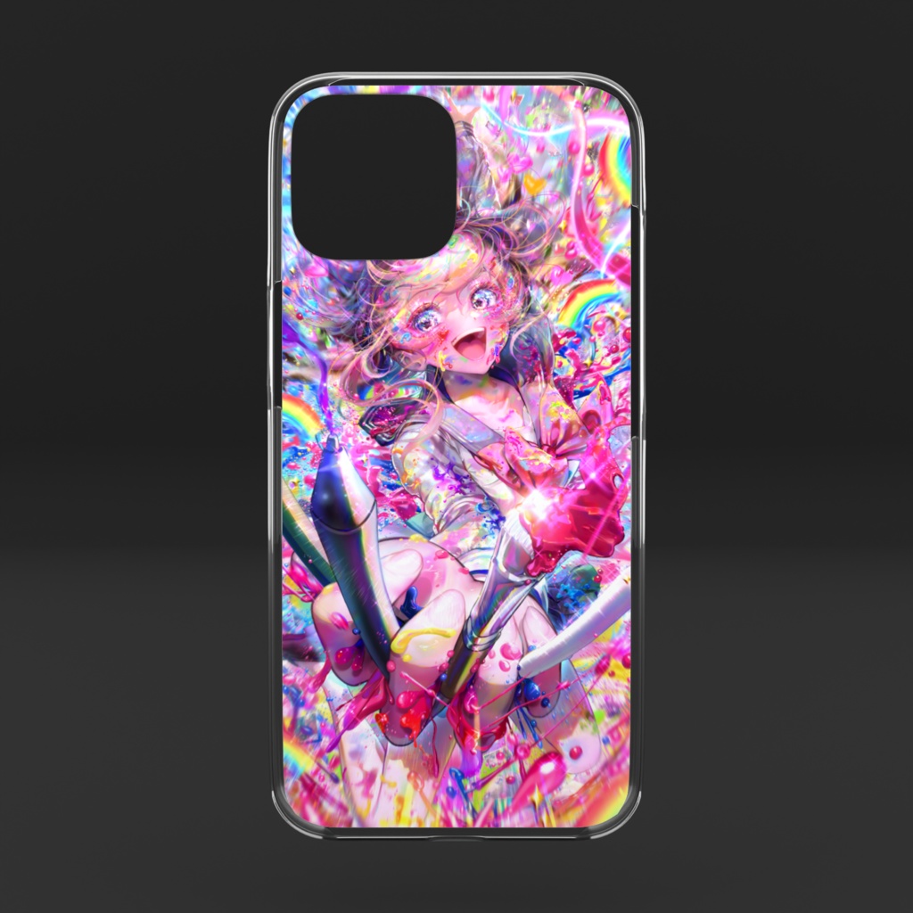 !!!お絵描き楽しいちゃん!!!🎨✍🌈💖 クリアiPhoneケース