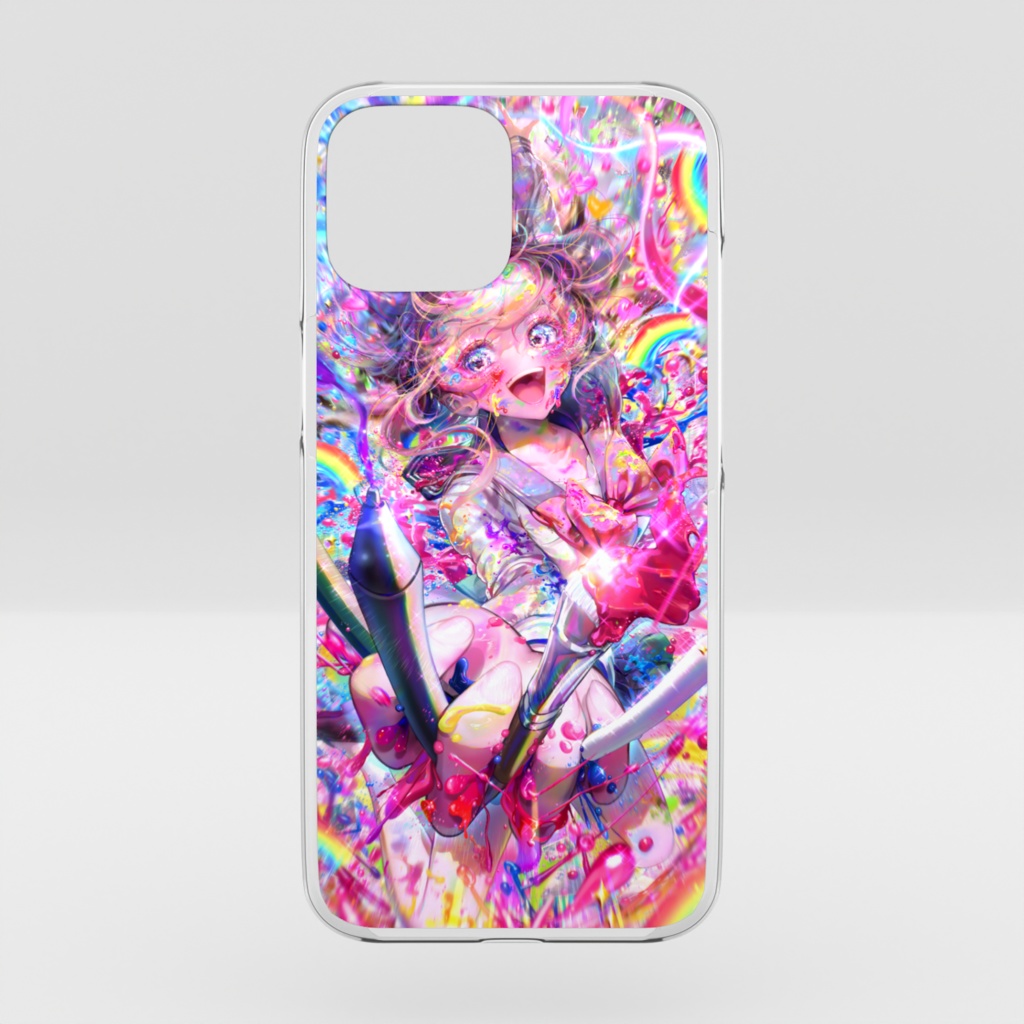 !!!お絵描き楽しいちゃん!!!🎨✍🌈💖 クリアiPhoneケース