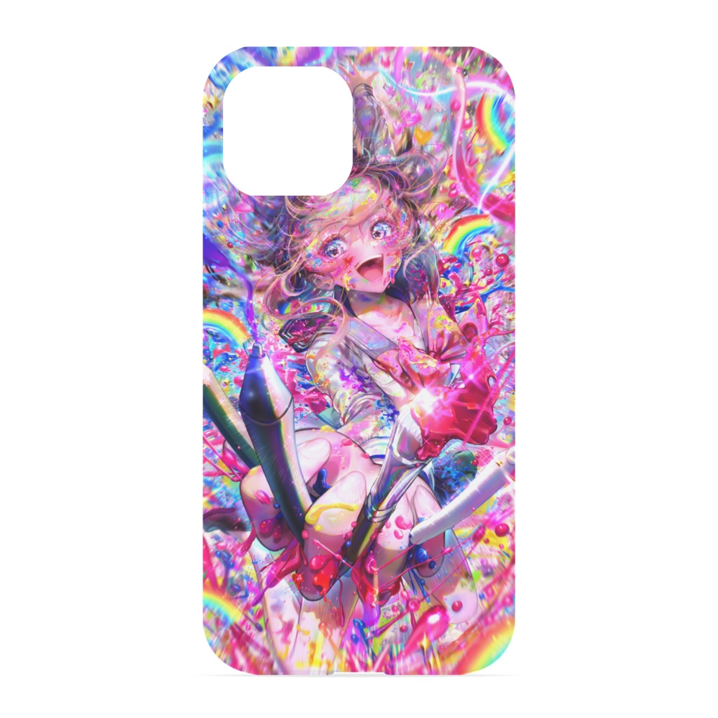 !!!お絵描き楽しいちゃん!!!🎨✍🌈💖iPhoneケース
