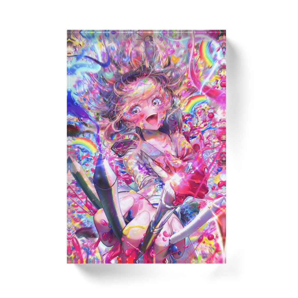 !!!お絵描き楽しいちゃん!!!🎨✍🌈💖アクリルブロック