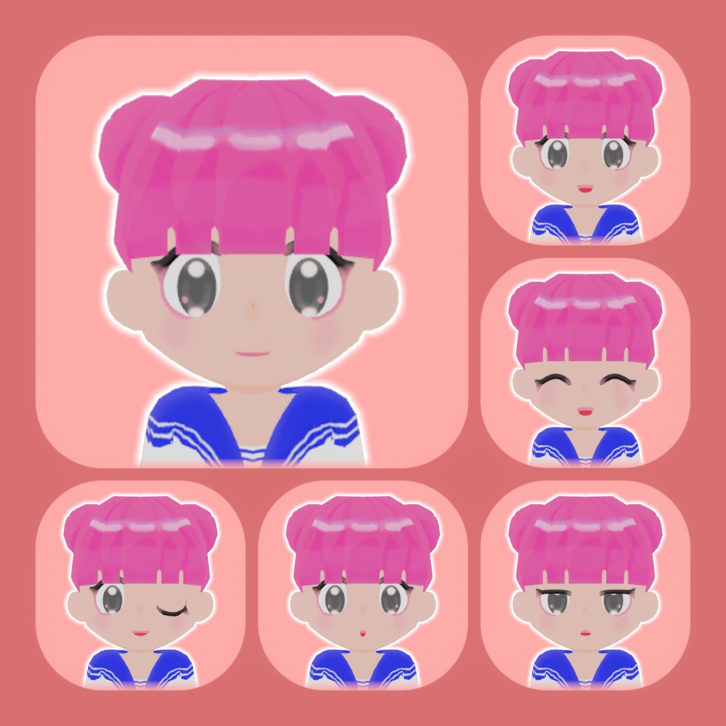 【無料】A子 -Ako- /オリジナル3Dモデル (PC, Quest, FallBack対応)