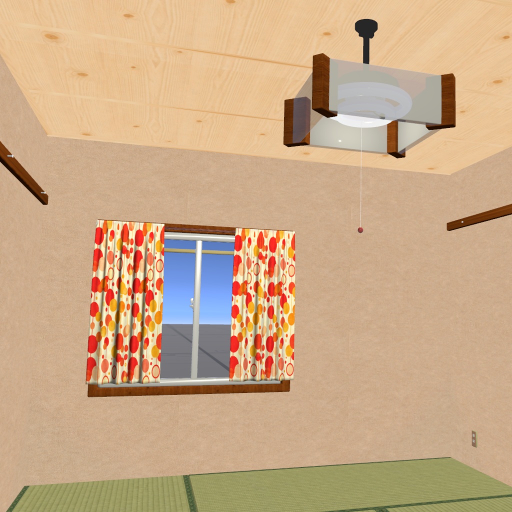 【VRC想定】和風6畳ROOM【ワールド制作素材_Quest・iOS対応】