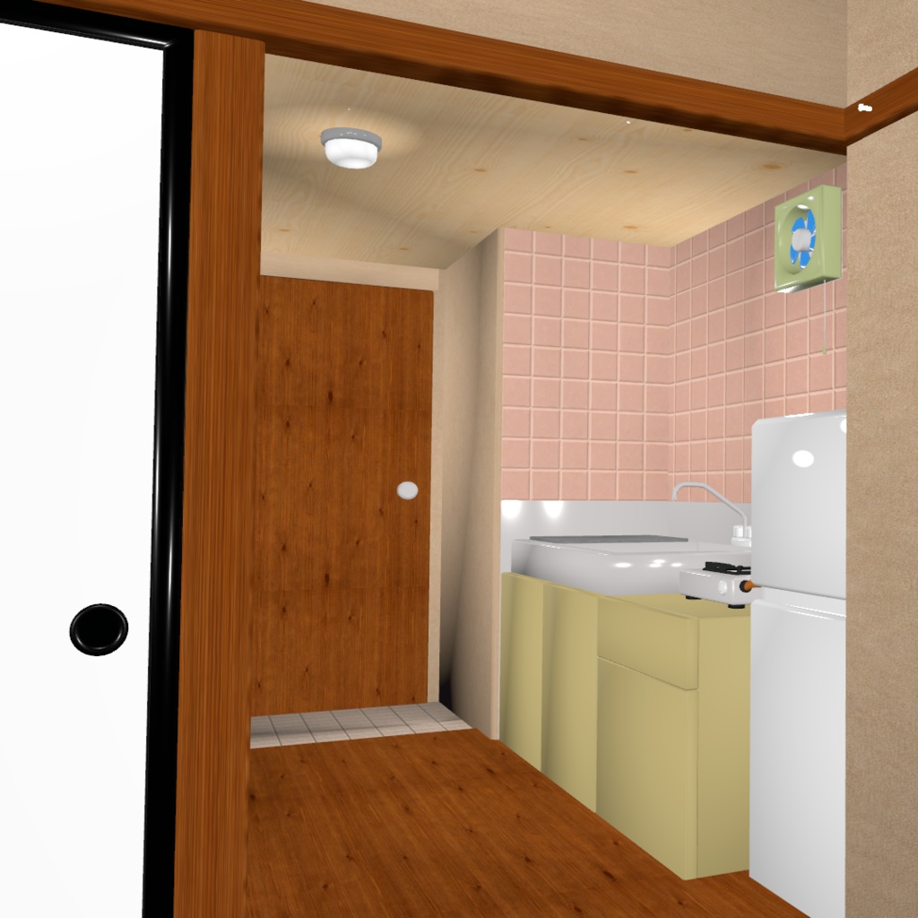 【VRC想定】和風6畳ROOM・選べる昼/夜ver同梱【ワールド制作素材】