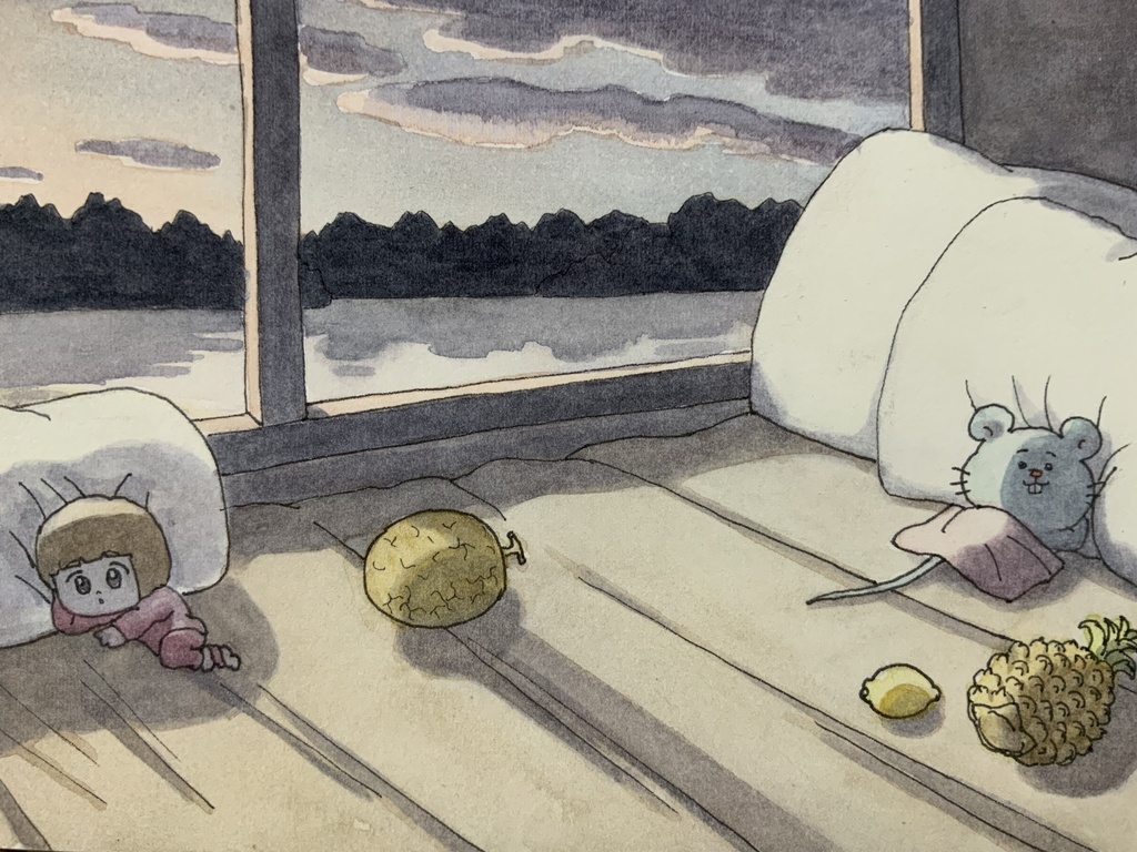 「ねずみ」原画　ポストカードサイズ