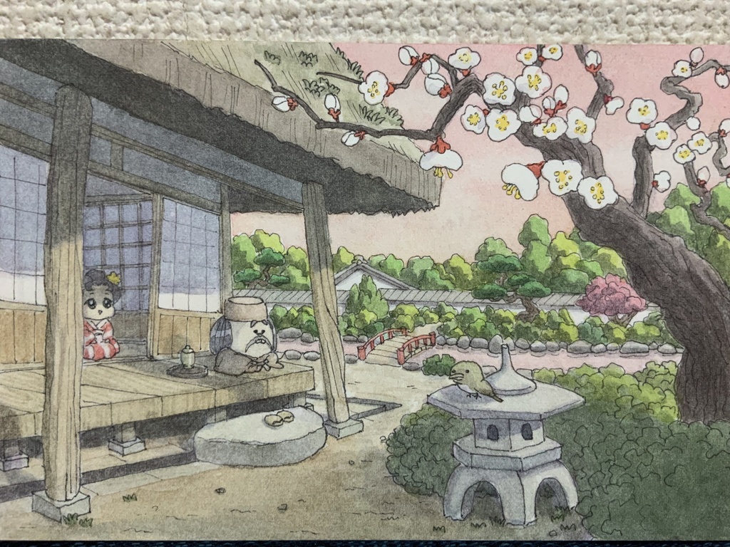 「梅」原画　ポストカードサイズ