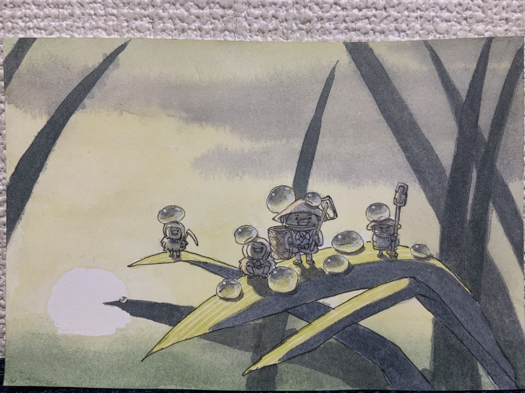「水滴」原画　ポストカードサイズ