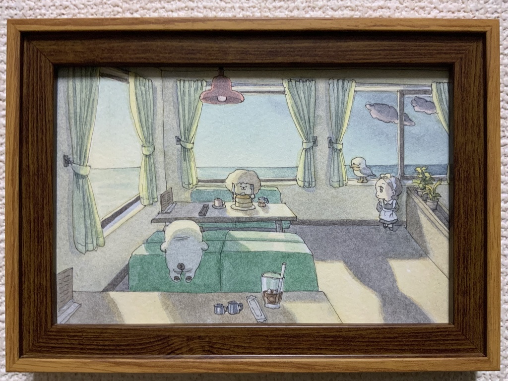 原画　ポストカードサイズ「パンケーキ」
