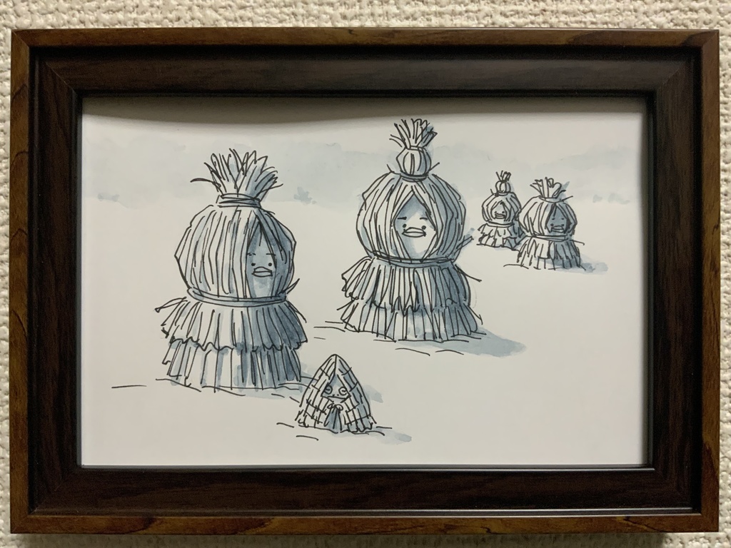 原画「雪国のかっぱの習作」