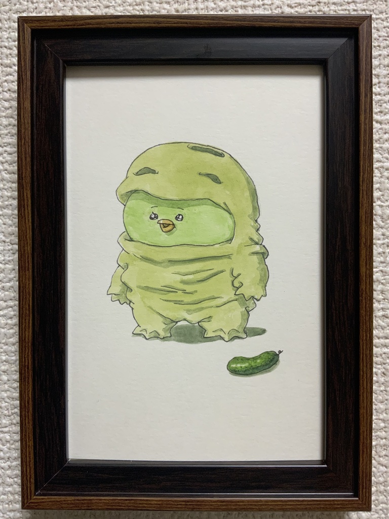 原画「脱皮ちう」ポストカードサイズ