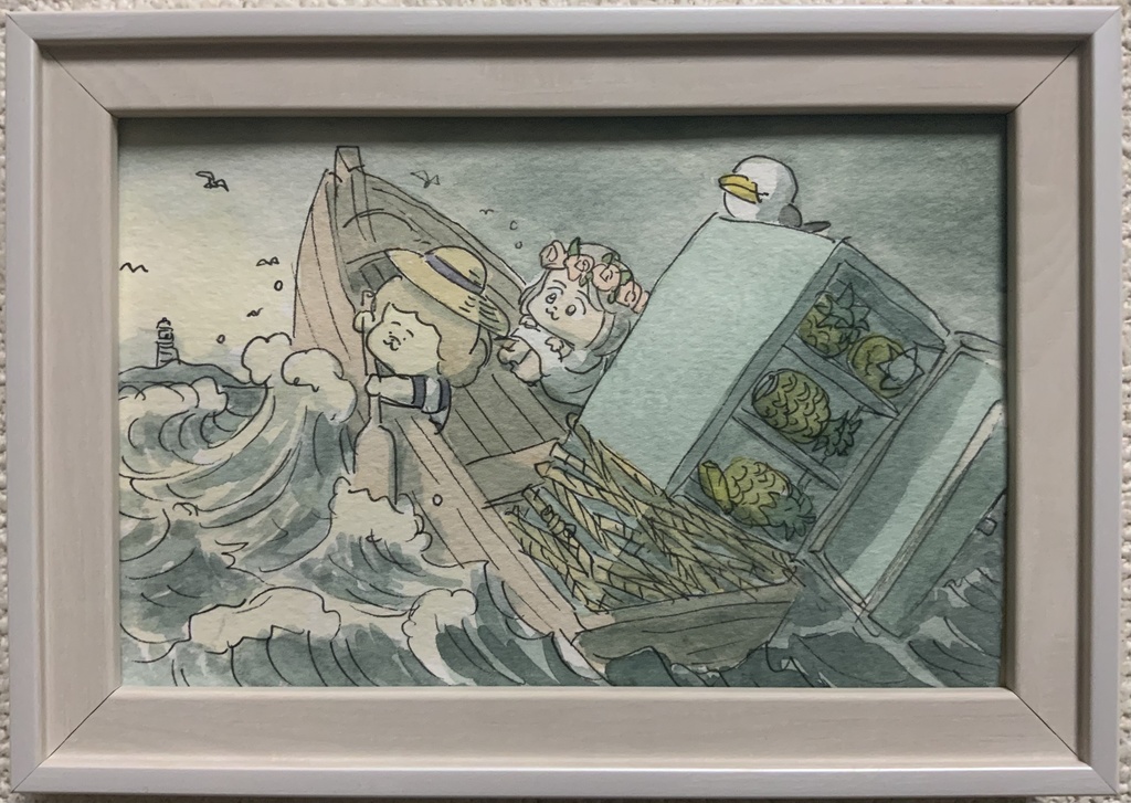 原画「冷蔵庫の習作」