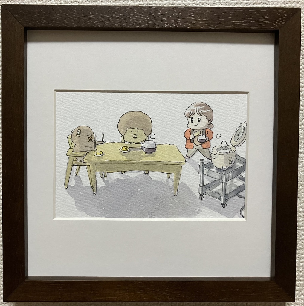 原画「炊きたてごはん」（額縁なし）