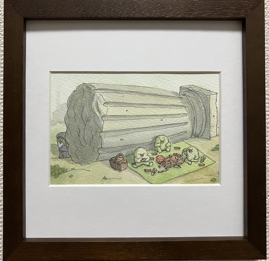 原画「蟹食い河童」（額縁なし）