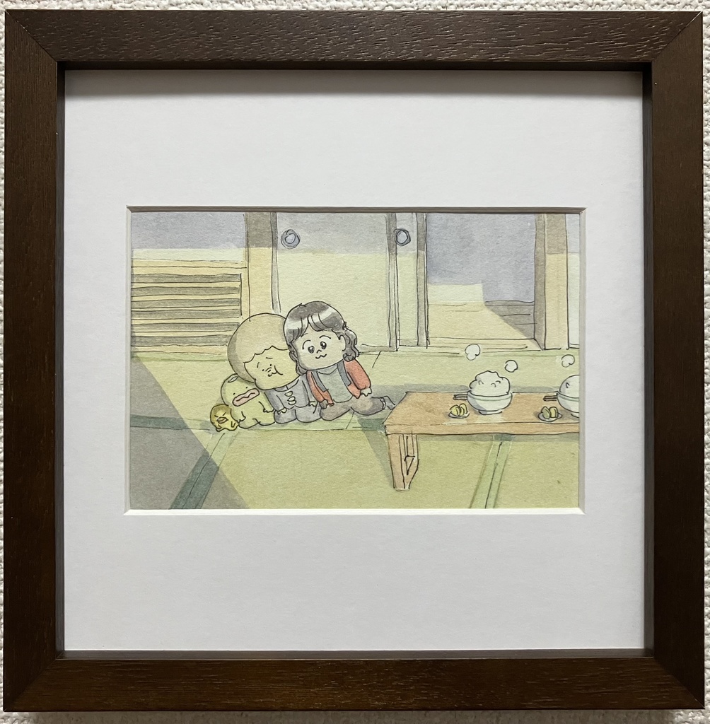 原画「押してくる」（額縁なし）