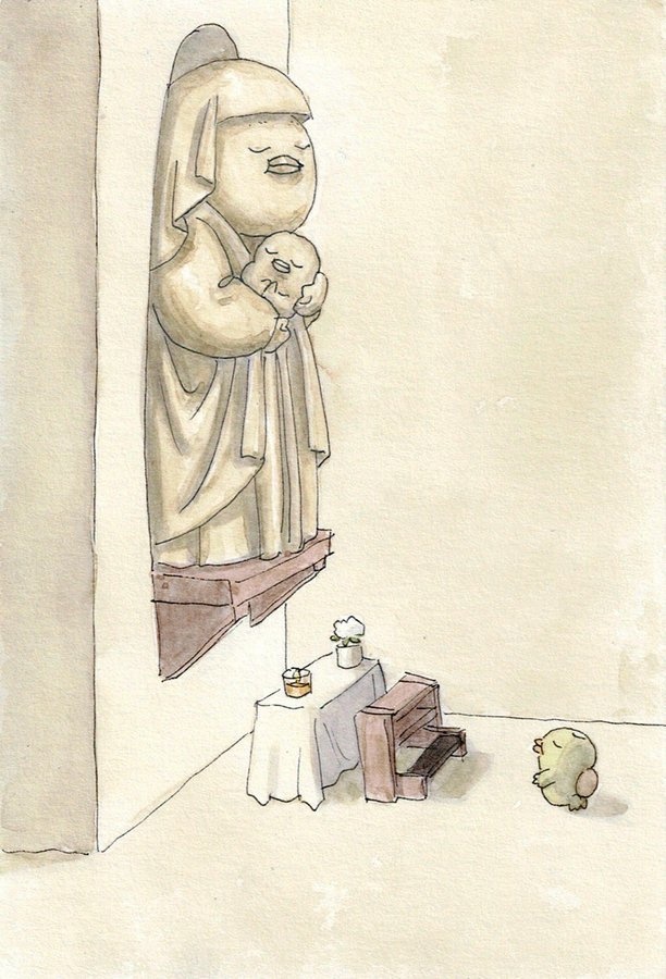 原画「かっぱの法悦」(額縁なし)