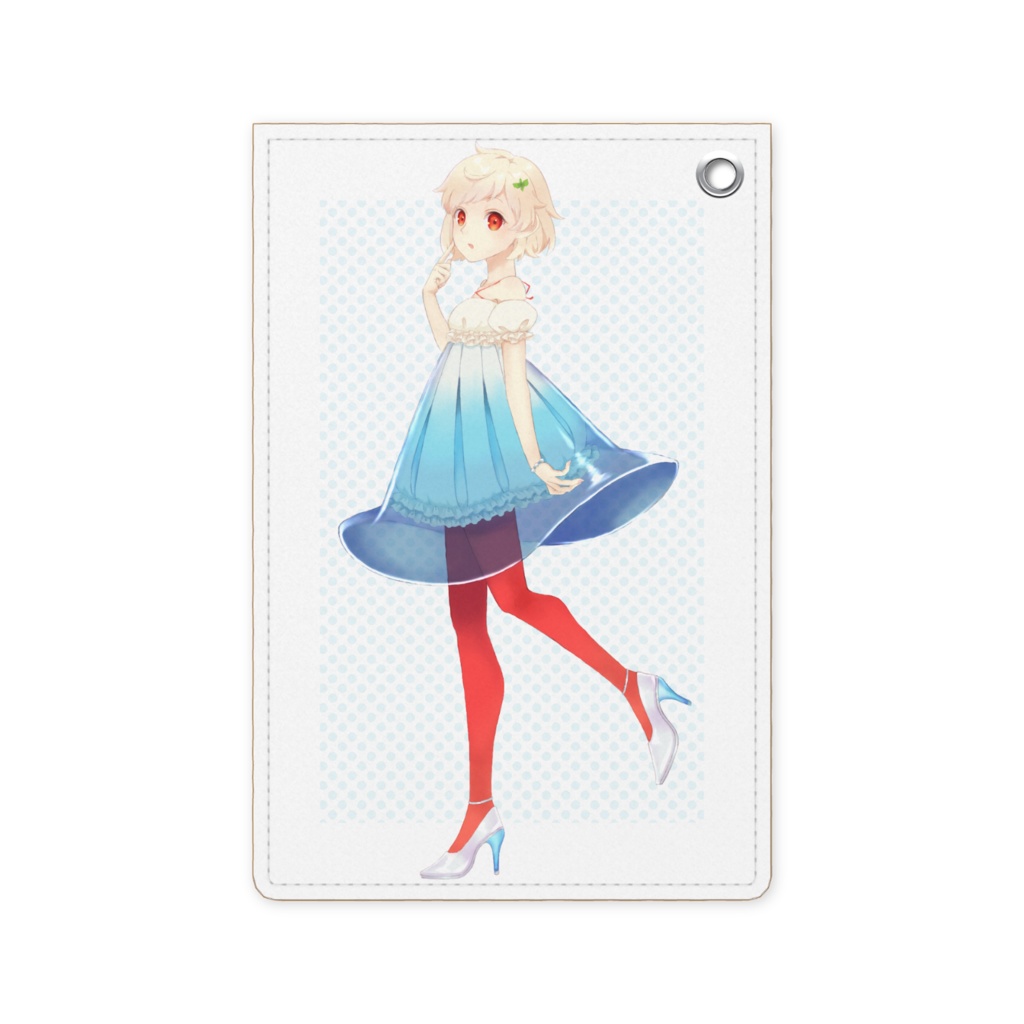 クリームソーダっぽい女の子のパスケース
