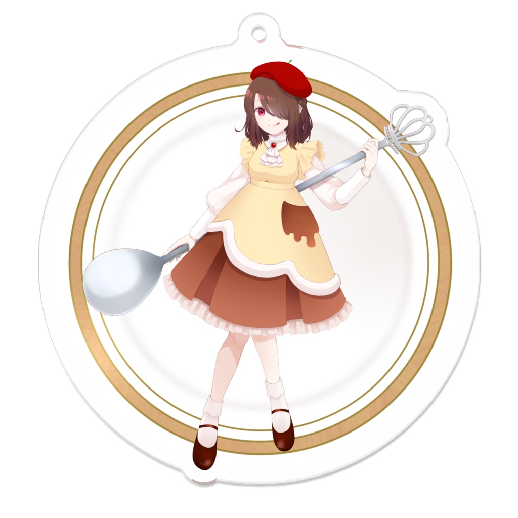 プリンモチーフの女の子 アクキー