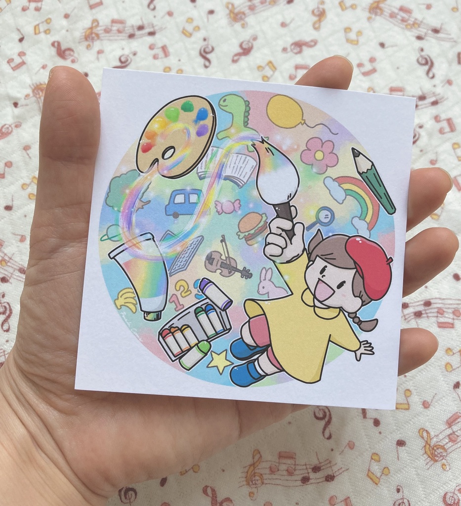 正方形イラストカード 「なんだってできる」