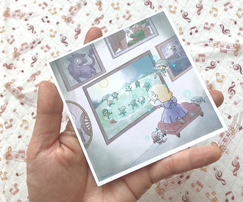 正方形イラストカード 「Fairy Ring」