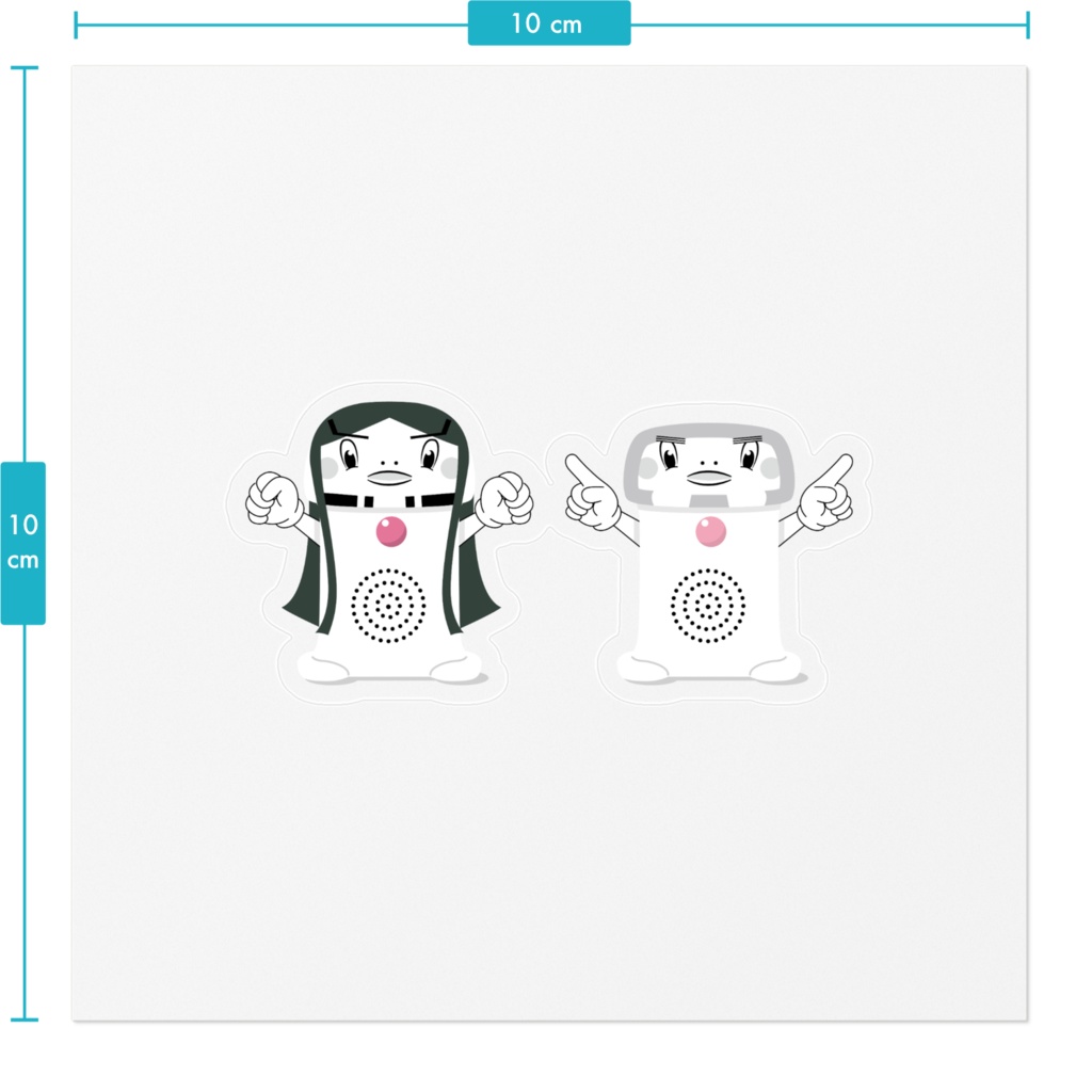 お客さんを呼び込む房白ステッカー(クリア)