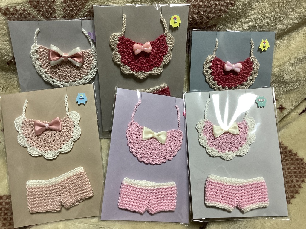 ドンちゃん用スタイ&パンツセット(ピンク系)