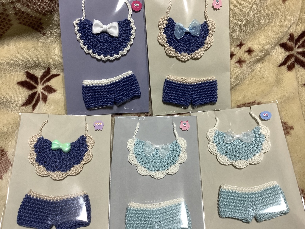 ドンちゃん用スタイ&パンツセット(ブルー系)