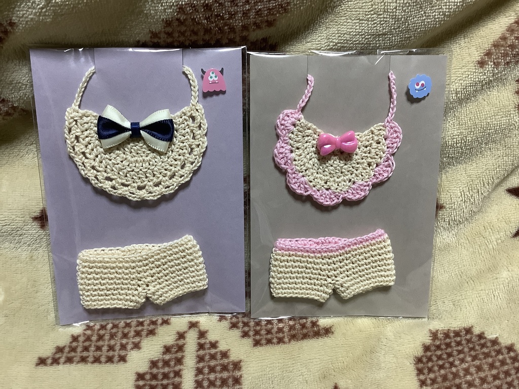ドンちゃん用スタイ&パンツセット(オフホワイト系)