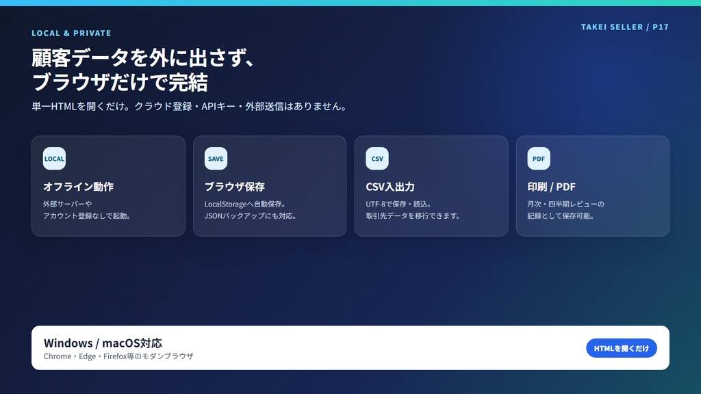 顧客依存度・売上分散リスク診断ツール|1社終了時の売上影響を見える化