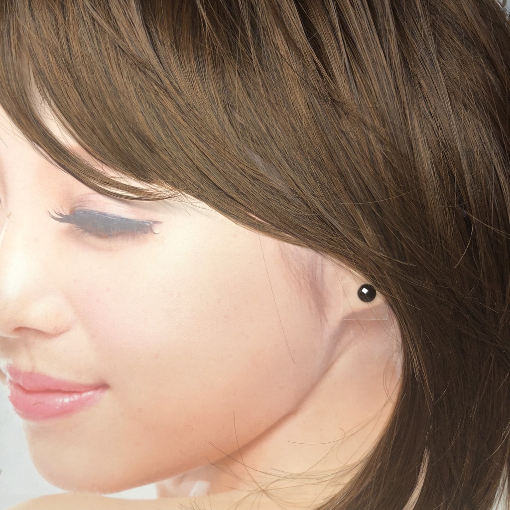 オニキス1粒ピアス イヤリング 男女兼用