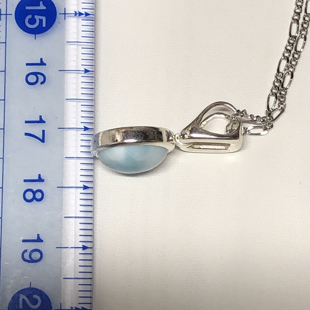 AAAコイン型ラリマー癒しのネックレス