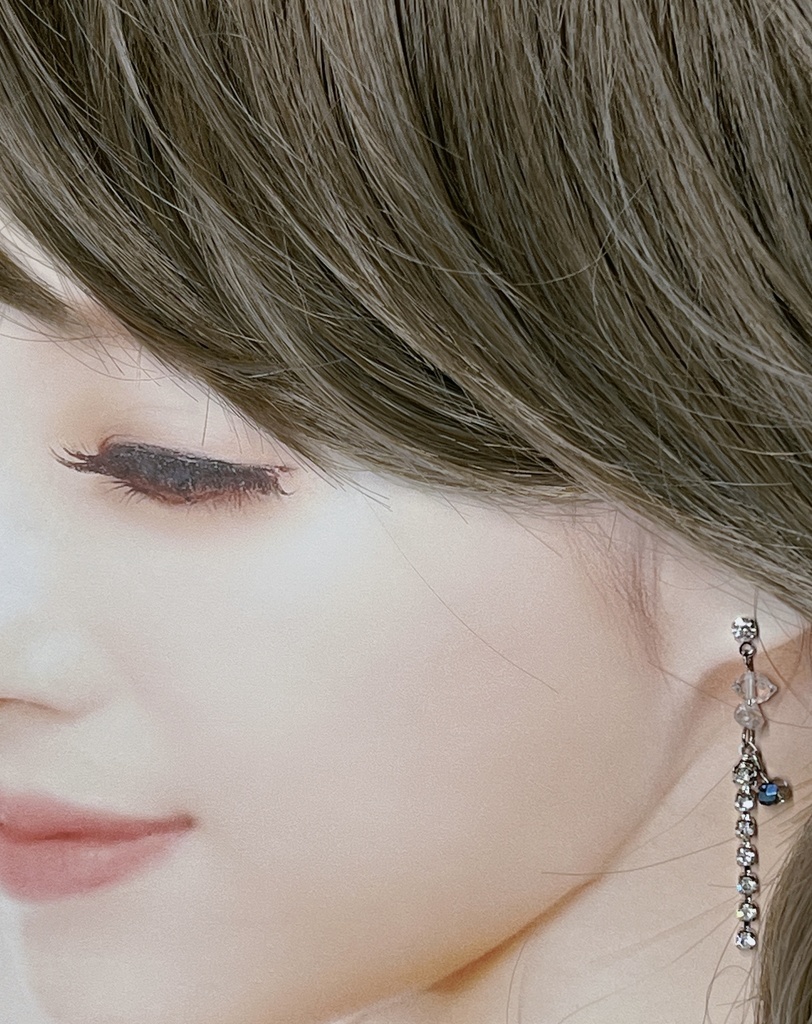 AAAハーキマーダイヤモンドラフロックのダイヤレーンピアス(イヤリング変更可)