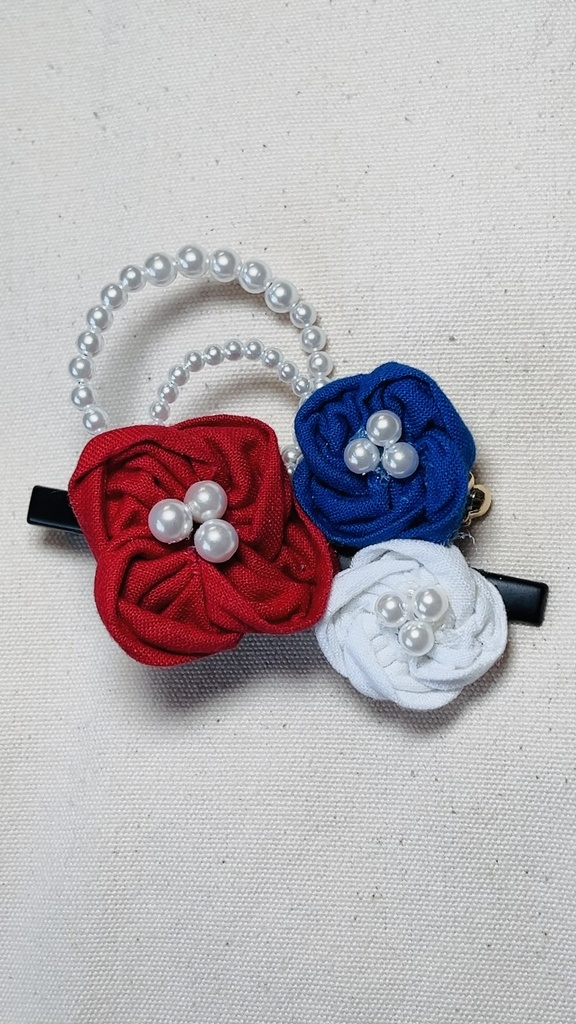 パールの和風クリップピン