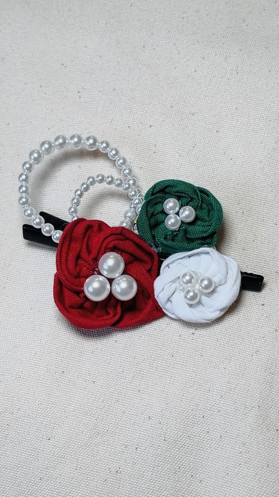 パールの和風クリップピン