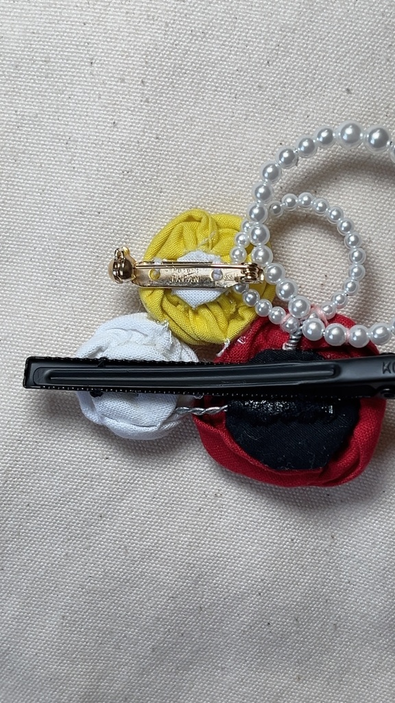 パールの和風クリップピン