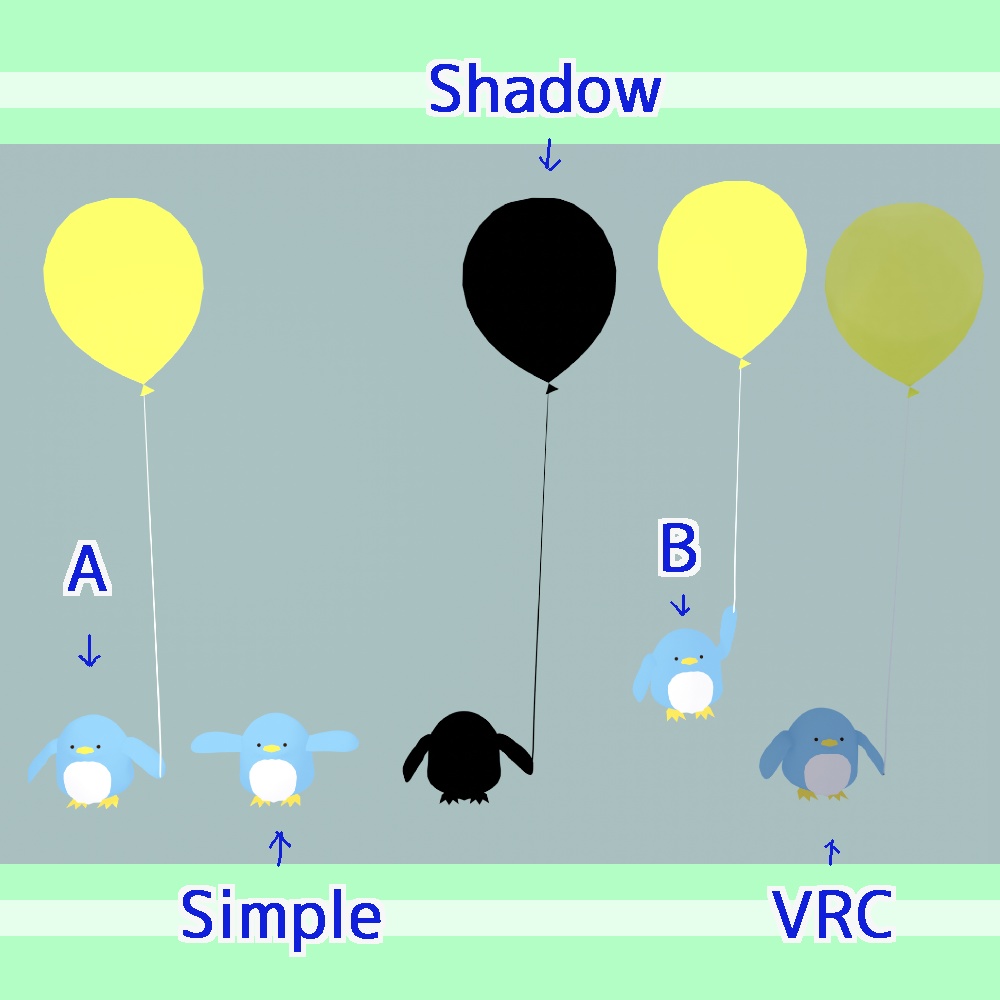 【無料あり】ペンギン&バルーン/Penguin&Balloon【VRM  VRC Avatar  3Dモデル】