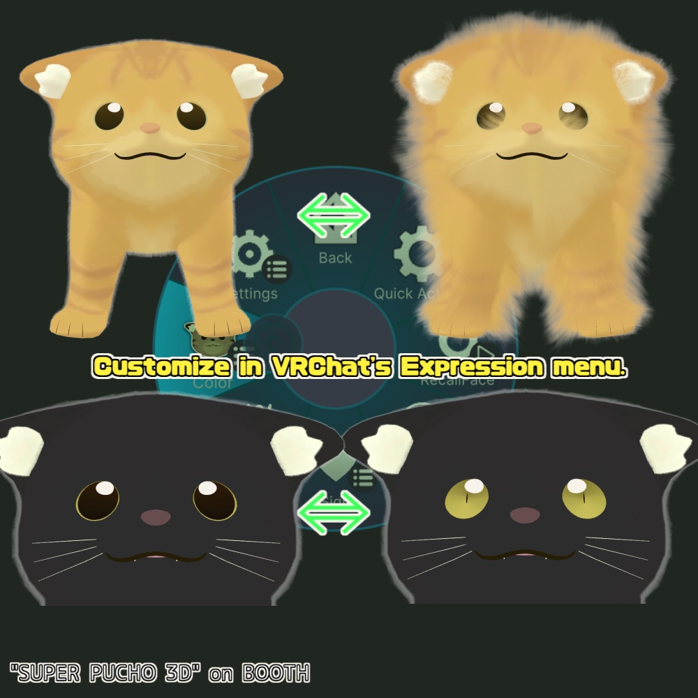 【3D model】子猫アバター/Kitten Avatar(ぷちょう式オリジナル3Dモデル)